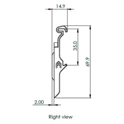 Teltonika TK-PR5MEC11 - Teltonika, Kit de montage sur rail DIN, Compatible…