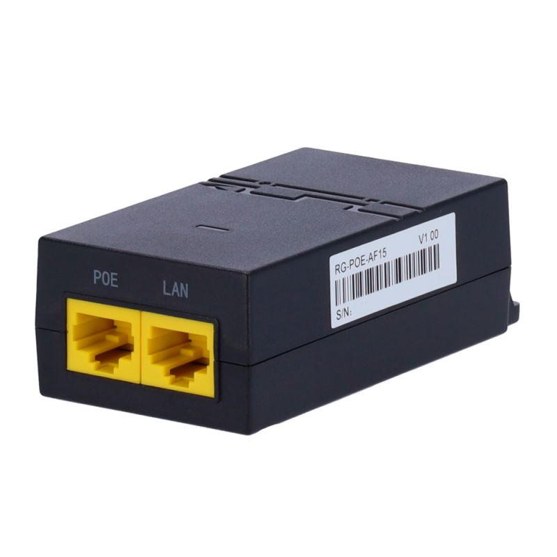 Reyee RG-POE-AF15 - Ruijie, Inyector PoE IEEE802.3af, Puertos RJ45…