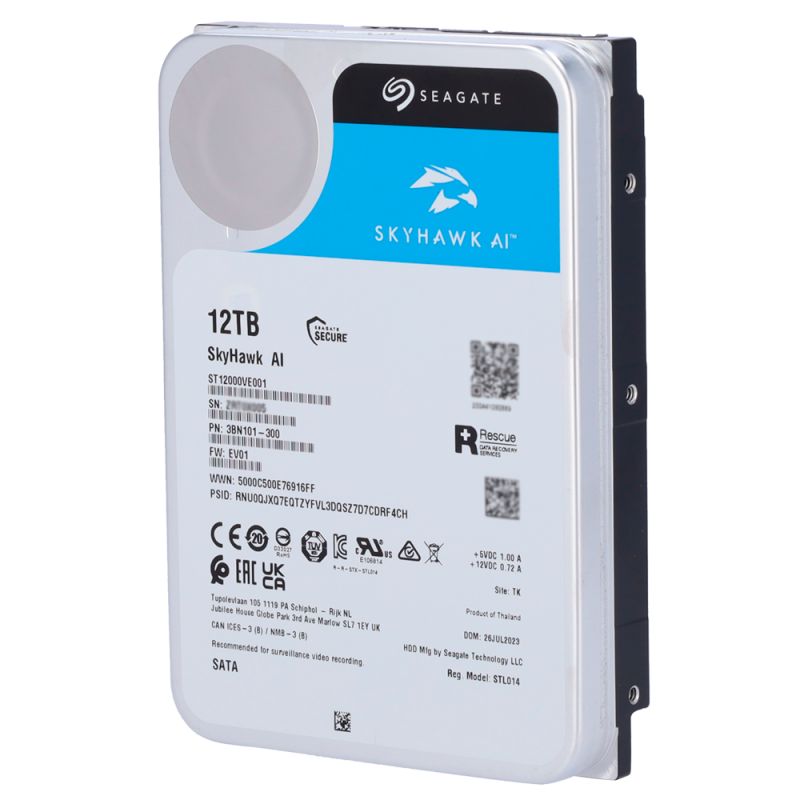 Seagate HD12TB-S-AI - Disco duro Seagate Skyhawk AI, Capacidad 12 TB,…