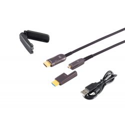 Conjunto de cabos de instalação óptica HDMI, 10K, 40m