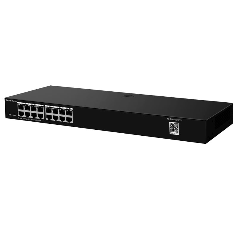 Reyee RG-ES216GC-V2 - Reyee Switch Cloud, 16 puertos RJ45 Gigabit, Velocidad…