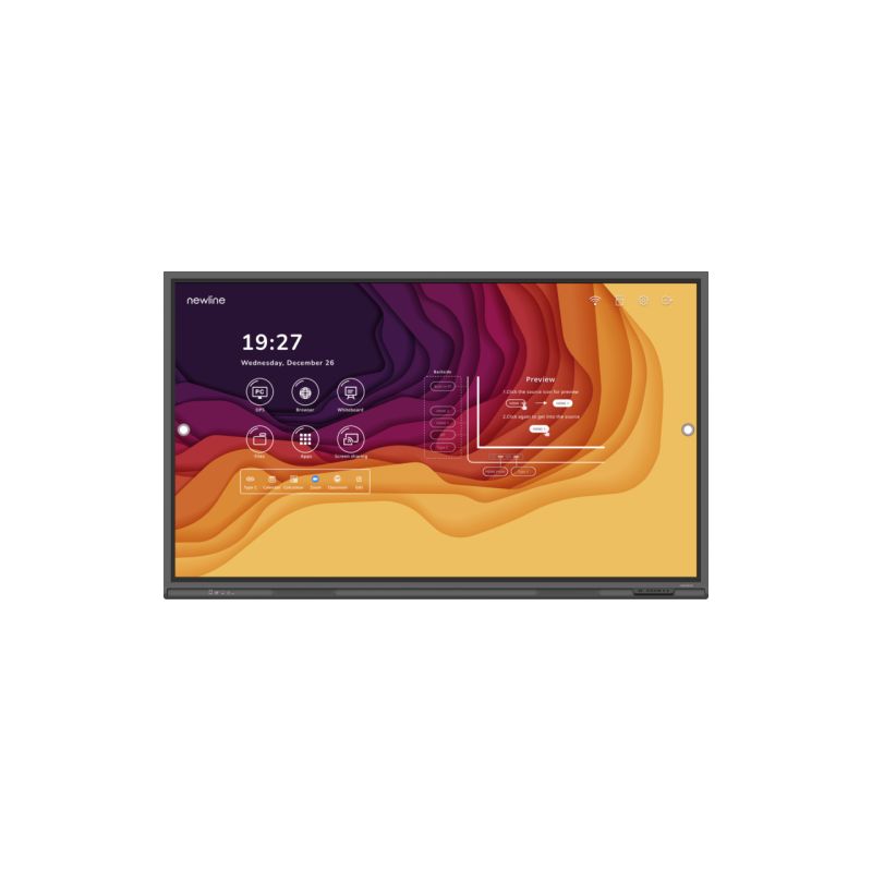 NEWLINE TT-8623QCA TT-8623Q -Moniteur tactile 86", Android 13, multi-utilisateur, haut-parleurs…