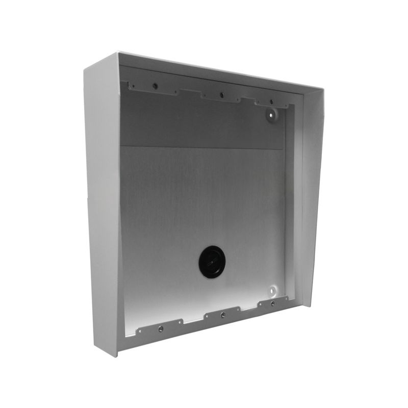 Golmar N879/AL N879/AL 3X3 BOX & RAIN SHIELD. SURFACE BOX WITH INTEGRATED RAIN SHIELD