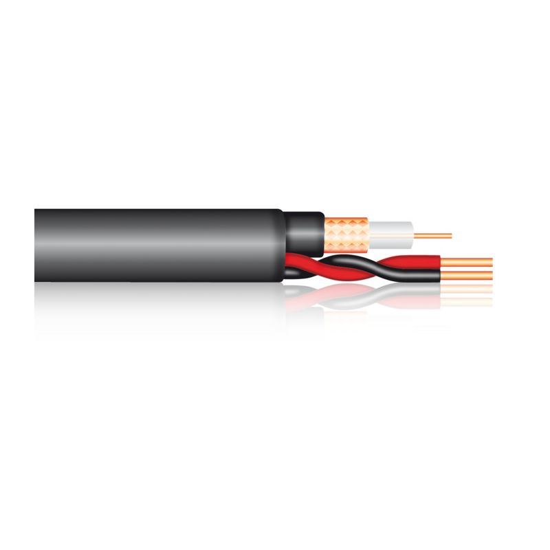 Golmar COMBI-1CLH COAX + 2X0,75 EN BOBINA (UV 500). CABLE COMBINADO RG-59C + 2 X 0,75MM2 EN BOBINA DE 500M. 500 unidades.