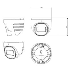 Provision DI-340IPSN-MVF-V2 Domo IP 4MP H265 WDR IR40m 2.8-12mm…