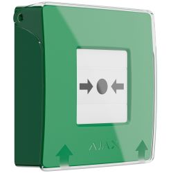 Ajax AJ-MANUALCALLPOINT-GREEN - Botón manual de alarma de incendio verde,…