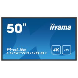 IIYAMA LH5070UHB-B1 iiyama LH5070UHB-B1. Design do produto: Tela plana para sinalização digital