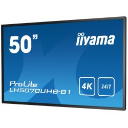 IIYAMA LH5070UHB-B1 iiyama LH5070UHB-B1. Design do produto: Tela plana para sinalização digital