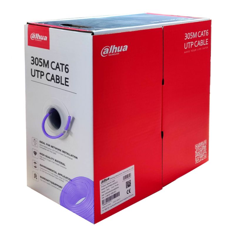 Dahua PFM923I-6UN-CC (PURPLE) Bobina 305mts Cable UTP CAT6…