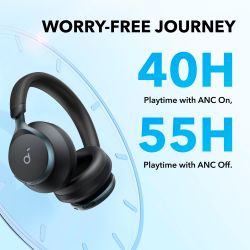 Soundcore SNC-SPACE-ONE-B - Auriculares Inalámbricos Soundcore by Anker, 55 horas…