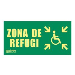 Implaser SIA303L-CAT Zone de refuge Senyal classe A 32x16cm