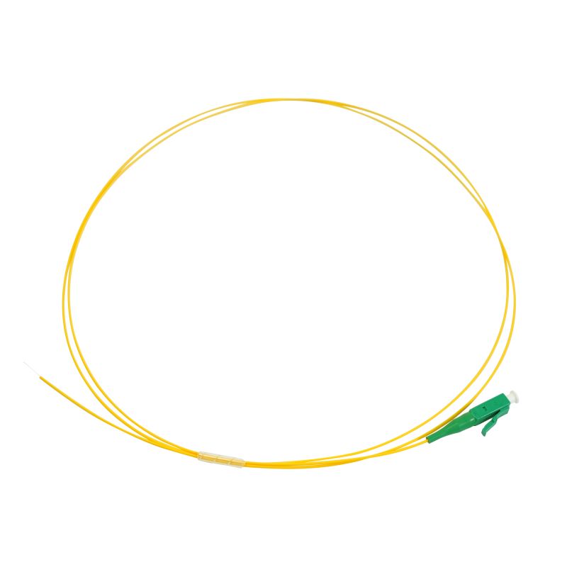 Cordon de brassage Pigtail (900μm) FO monomode pour intérieur LSFH LC/APC 1m Televes