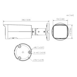 Dahua IPC-HFW2849T-AS-IL-0360B Tubulaire IP 8M H265 PLEINE…