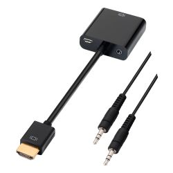 HDMI-VGA0.1+A1.0/N - Conversor HDMI, VGA + audio, Entrada HDMI macho ,…