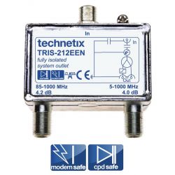 Galvanic Isolator 2 Outputs 1 MHz 4.2dB 85-1000, 5-1000 MHz 4.0 dB. TRIS-212EEN