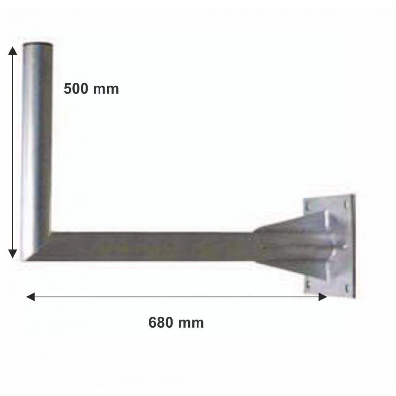 Soporte Suelo para antenas de 150 cm 500 x 2,0 x 680 mm