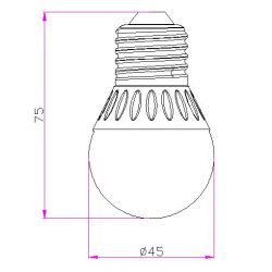 Bombilla LED 4W Е27 G45 Blanco natural 4500K V-TAC