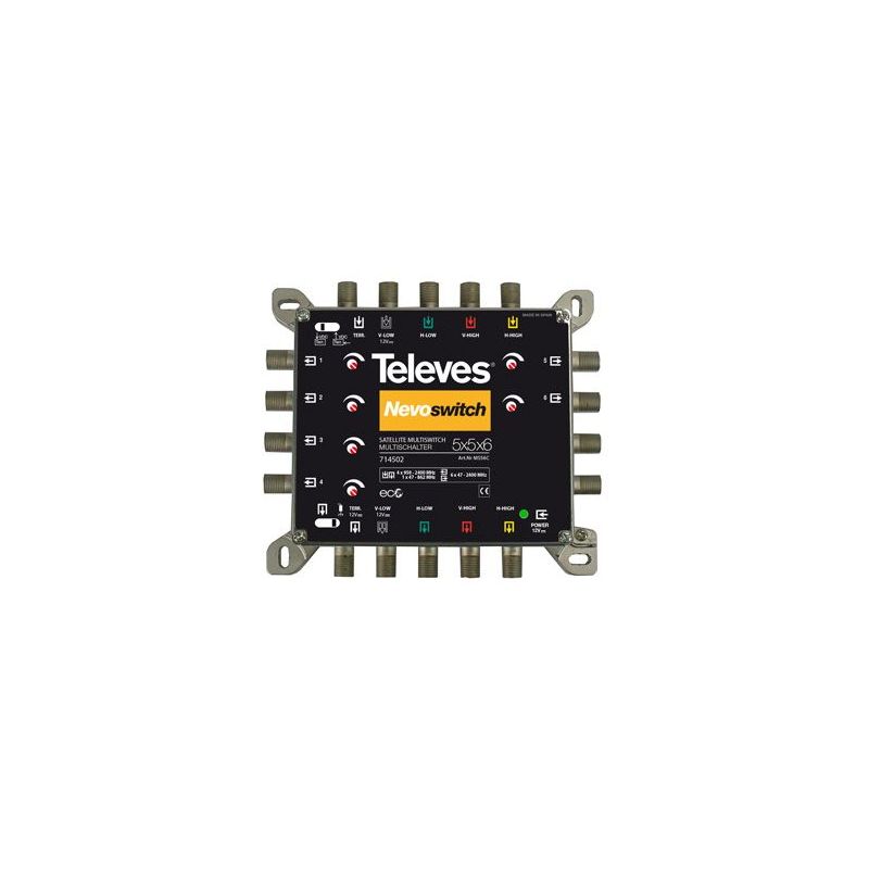 Multiswitch 5x5x4 F Terminal/Cascada - Nevoswitch Televes