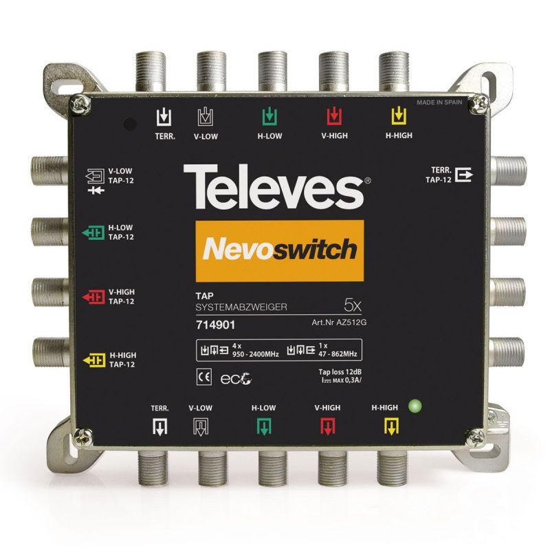 Dérivateur 5x5x5 "F" 12dB - Nevoswitch Televes