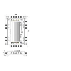 Inverto Unicable 2 Multiswitch cascade programmable with 30 UBs, 2 inputs and 8 outputs with terrestrial