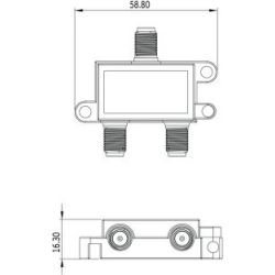 Inverto Unicable 2 Distribuidor 2-way splitter, 5-2400 MHz