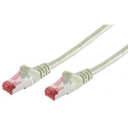 Cabo da rede RJ45 1m Cat 7 S/FTP PIMF 600MHz Gris