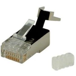 Conector RJ45 Cat 7, FTP apantallado, con pieza de inserción, 8 contactos, chapado en oro