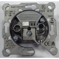 Toma separadora final con conector F EDS 01F Triax/hirschman de 5 a 2.4 Mhz