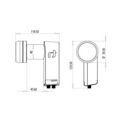 LNB Inverto Black Ultra Twin HGLN 40mm LTE 0.2dB