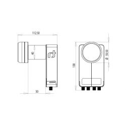 Inverto ultra 0.2 dB 4 salidas banda LNB universal Quattro