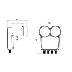 LNB Inverto black PRO MONOBLOCK 23mm Quad 4.3º