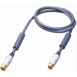 Cable coaxial 2,5m conector F satélite, 24k gold, OFC, Ferrita