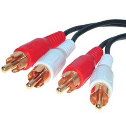 Câble audio 1.5m, 2 RCA mâle à 2 RCA mâle