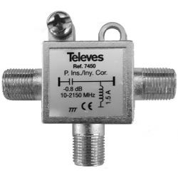 Televes 7450: Injector de corrente para alimentação de antena e LNB