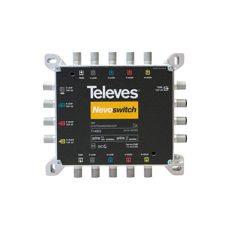 Nevoswitch derivador 5x5x5 F 20dB Televes