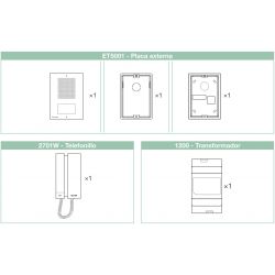 Comelit KAE5061 KIT audio 5 hilos para 1 vivienda. Extra-mini