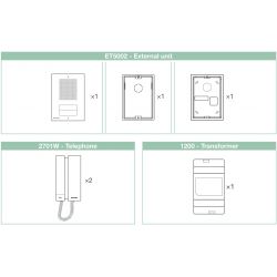 Comelit KAE5062 5-wire single-family audio KIT. Extra-mini