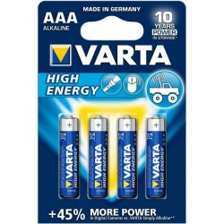 Pilas alcalinas AAA Varta High Energy LR03 1.5V 4pcs