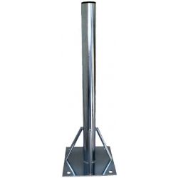 Soporte suelo con columna fija de 50x1,5x750 mm y placa de 250x250x4 mm AMP019A