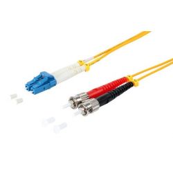 Câble de raccordement fibre optique LC/ST Duplex 2m jaune, 9/125μ Mode unique