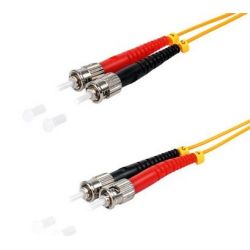 Câble de raccordement fibre optique ST/ST  Duplex 2m jaune, 9/125μ Mode unique