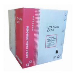 Network Cable Coil Cat 6 UTP LSZH 305m black outdoor