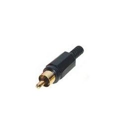 Conector RCA macho negro