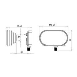 LNB Inverto Single Monoblock 23mm, 4° (4.3º) for 80cm dish