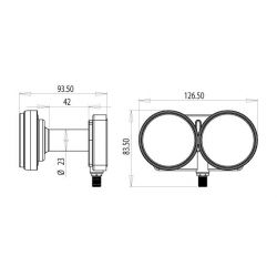 LNB Inverto Single Monoblock 23mm, 6° para antenas de 80cm