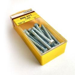 Pack of 20 hexagonal wood screw CELO DIN 571 7x60