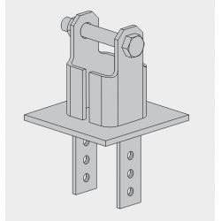 Base articulée à sceller pour pylône 360 Televes