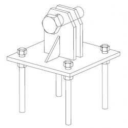 Base basculante para torreta 450 Televes