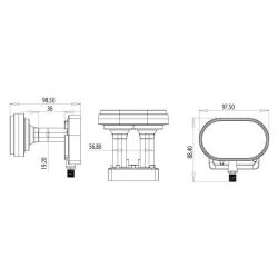 LNB Inverto Single Monoblock 60mm, 3° para antenas de 80cm. Inverto 3538 IDLB-SINM62-MNOO3-8PP