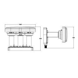 LNB Inverto Single Triplefeed 23mm, 13ºE + 16ºE + 19.2ºE for 90cm dish. Inverto 5068 IDLM-SINM20-TRPMN-8PP 